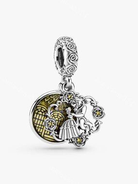 Pandora Disney Beauty and the Beast Dancing Dangle Charm